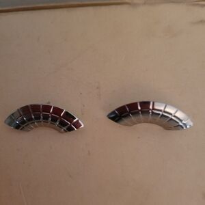 Silver Crescent Earrings